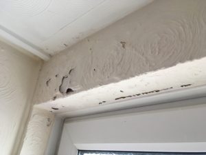 A client ceiling damaged by water